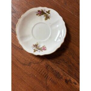 Fred Roberts Co. Japan Floral Porcelain Trinket Dish – Gold Trim – 3”